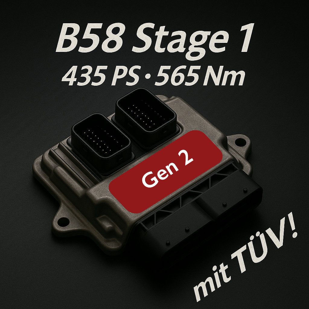 Legales Tuning by 55Parts: Stage 1 für B58 Generation 2 – 435 PS / 565 Nm MHD TÜV Map passend für BMW M240i G42, M340i 440i G2x, 540i 640i G3x, 740i 840i G1x, X3 X4 X5 X6 X7 40i G0x, Z4 40i G29, A90 Toyota Supra