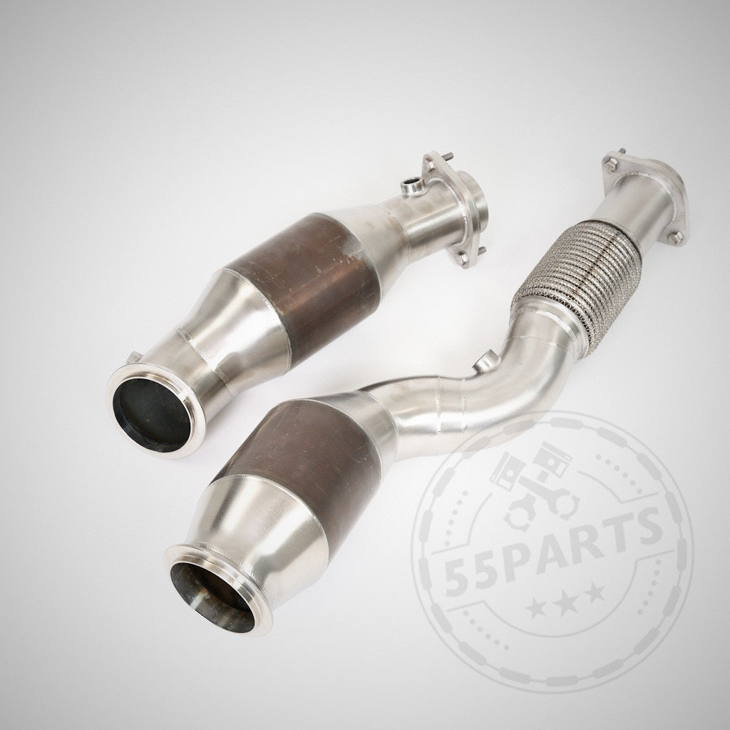 High Flow Downpipes (mit 200 Zeller Euro 6 Katalysatoren) passend für BMW G87 M2 G80/G81 M3 G82/G83 M4 S58