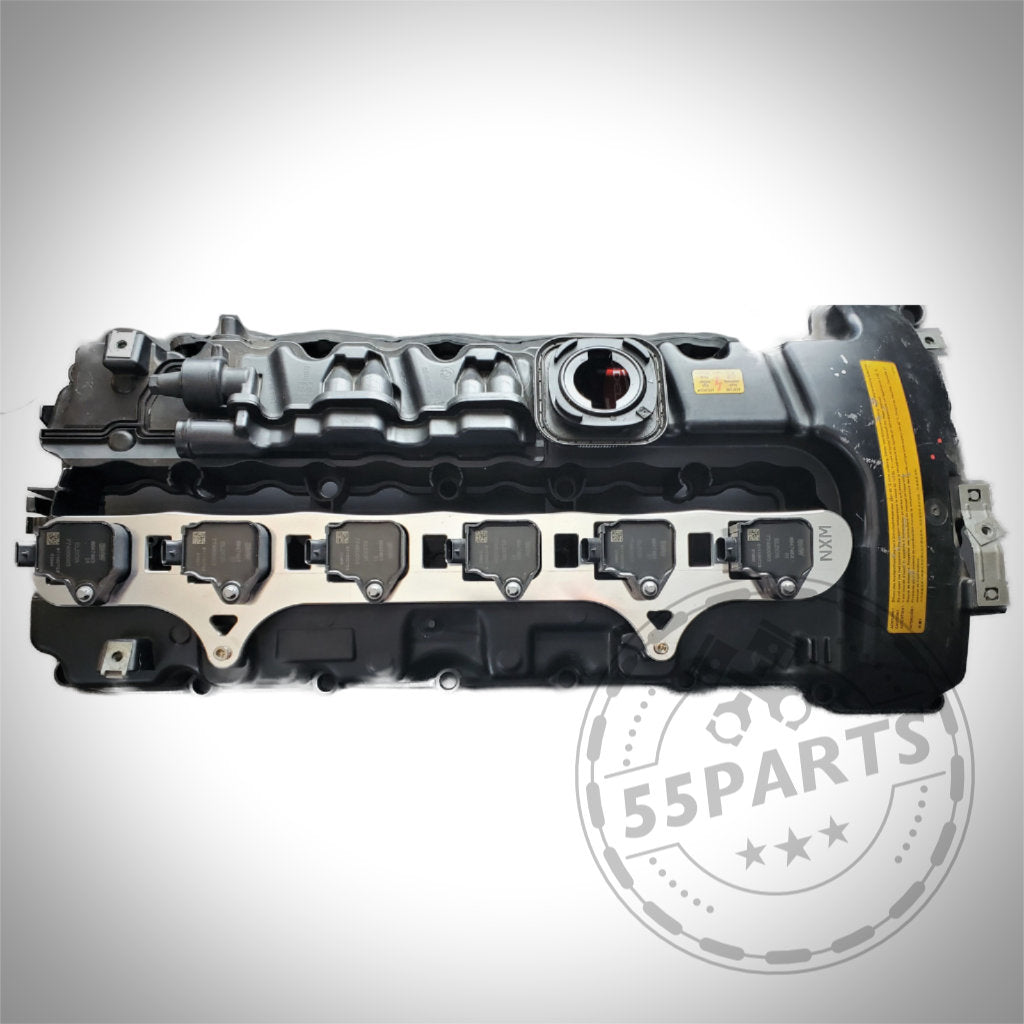 Das 55Parts Exclusive NexSys B58 Zündspulen-Upgrade-Kit von Nexsys Motorsport ist auf weißem Hintergrund abgebildet und passend für BMW 135i, 335i, 535i, Z4 mit N54-Motor konzipiert – ideal für Fahrer, die nach Premium-Tuningteilen suchen.
